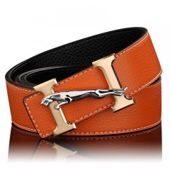 Ceinture en cuir de vache avec boucle lisse
