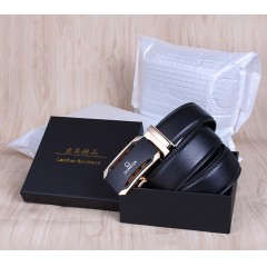 Ceinture en cuir de vache pour hommes avec boucle automatique