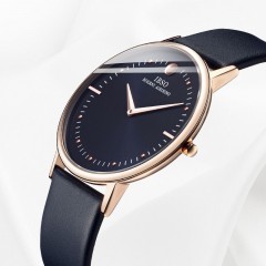 Montre Quartz en cuir imperméable à l'eau
