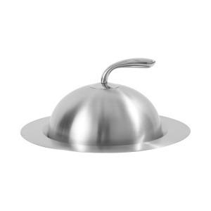 Assiette en acier inoxydable avec couvercle