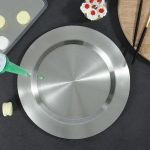 Assiette en acier inoxydable avec couvercle