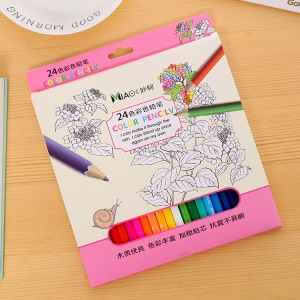 Crayon de couleur en bois pqt de 24 et 12