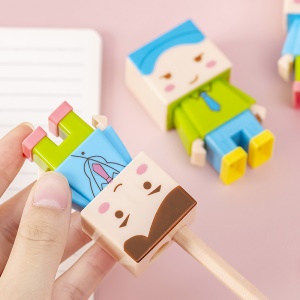 Taille-crayon en bonhomme
