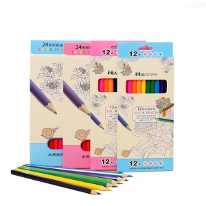Crayon de couleur en bois pqt de 24 et 12