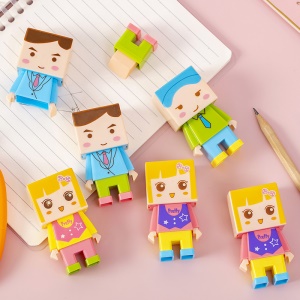 Taille-crayon en bonhomme