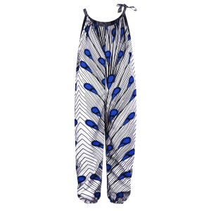 Salopette fille motif pagne