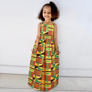 Robe fille à corde style salopette dos ouvert