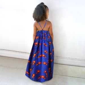 Robe fille à corde style salopette dos ouvert