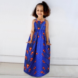 Robe fille à corde style salopette dos ouvert