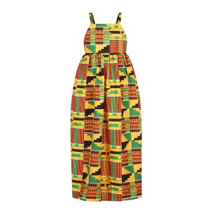Robe fille à corde style salopette dos ouvert