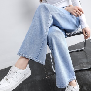 Pantalon jean droit pour femme