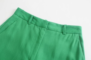 Pantalon femme pour costume Décontracté vert droit