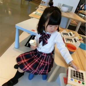 Ensemble Chemise fille + jupe courte