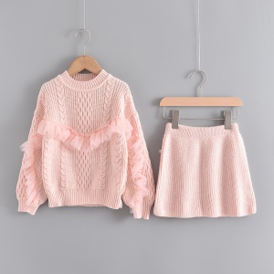 Ensemble pull fille + jupe