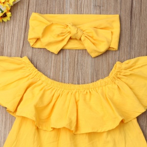 Ensemble Top+ Jean  + Bandeau pour fille