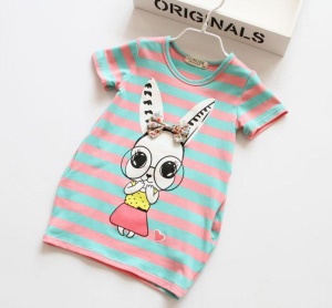 T-shirt manches courtes longue fille