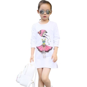 T-shirt Robe à manches longues pour fille