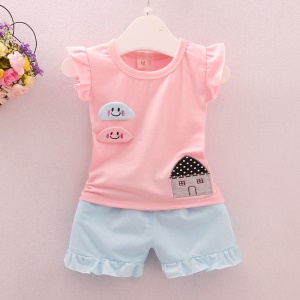 Ensemble top sans manches + short pour  fille