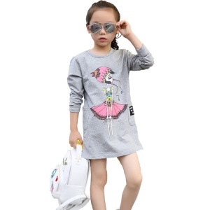 T-shirt Robe à manches longues pour fille