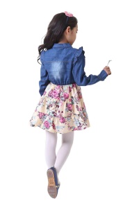 Robe en denim pour fille