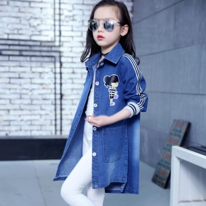Top  long en jean pour filles