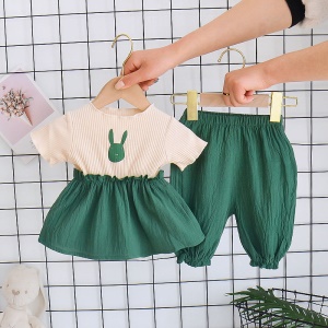 Ensemble top sans manches + short pour  fille
