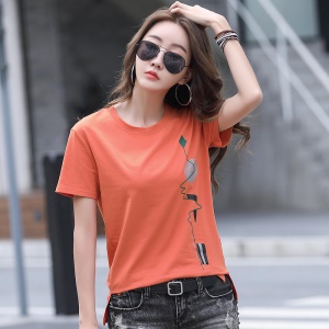 T-shirt à col rond  pour femme