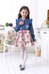 Robe en denim pour fille
