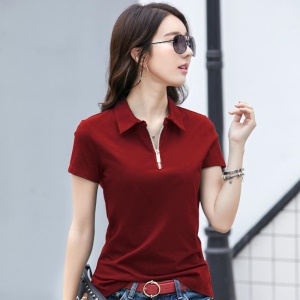 Polo avec fermeture pour femme