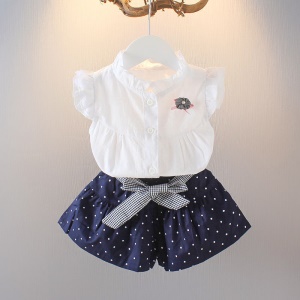 Ensemble top sans manches + short pour  fille