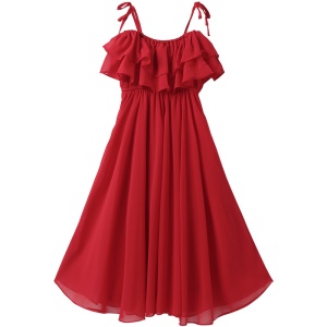 Robe longue à bretelles pour fille