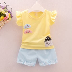 Ensemble top sans manches + short pour  fille