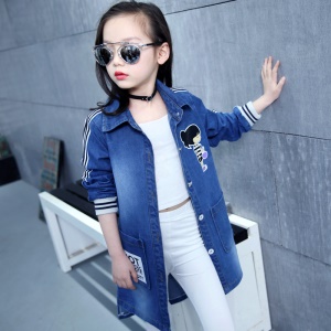 Top  long en jean pour filles