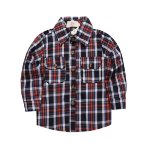 Ensemble 3 pièces  chemise à carreaux + T-shirt + jeans pour enfants