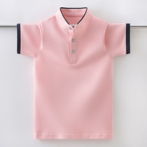 Polo à col droit en coton pour garçon
