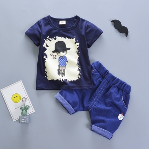Ensemble  t-shirt +short pour petits garçons