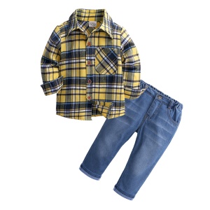 Ensemble chemise  +pantalon jean pour enfant
