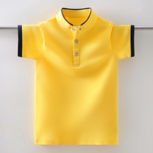 Polo à col droit en coton pour garçon