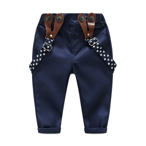 Ensemble chemise avec noeud papillon  + pantalon à bretelles
