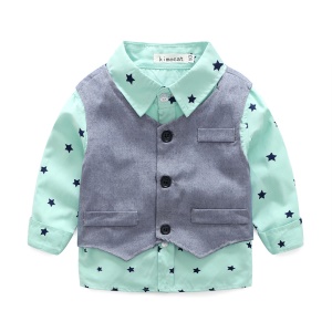 Ensemble chemise + gilet + pantalon et nœud papillon pour enfant
