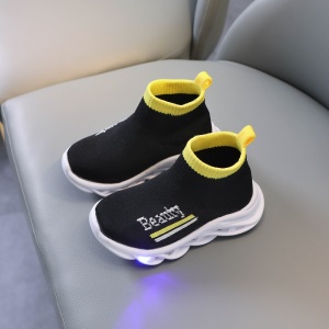 Chaussures montante à gaine pour enfants avec lumières LED