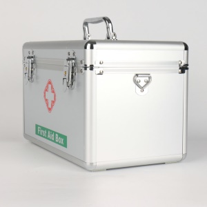Boîte  médicale d'urgence en alliage d'aluminium de 17 pouces