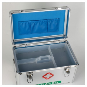 Boîte  médicale d'urgence en alliage d'aluminium de 17 pouces