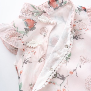 Combinaison style chinois pour bébé fille