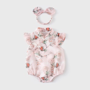 Combinaison style chinois pour bébé fille