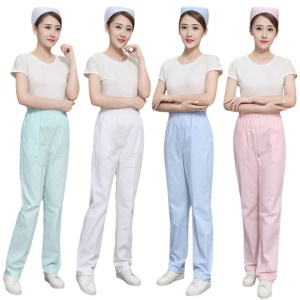 Pantalon large et décontracté ceinture en gaine Infirmière