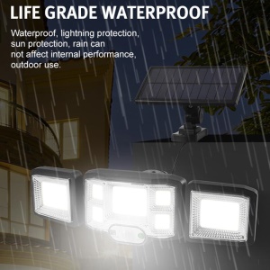 Lampe solaire extérieure à induction humaine grand angle détecteur de mouvement