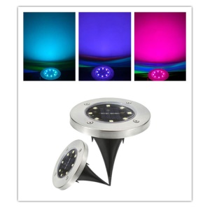 Lampe solaire extérieure pique sol jardin étanche en acier inoxydable