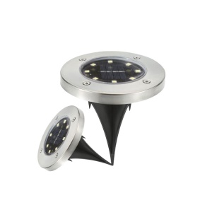 Lampe solaire extérieure pique sol jardin étanche en acier inoxydable
