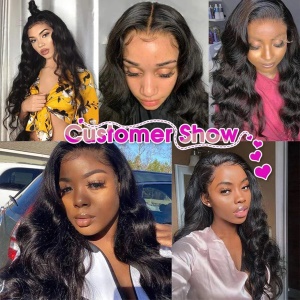 Perruque en fibre synthétique à cheveux ondulés
